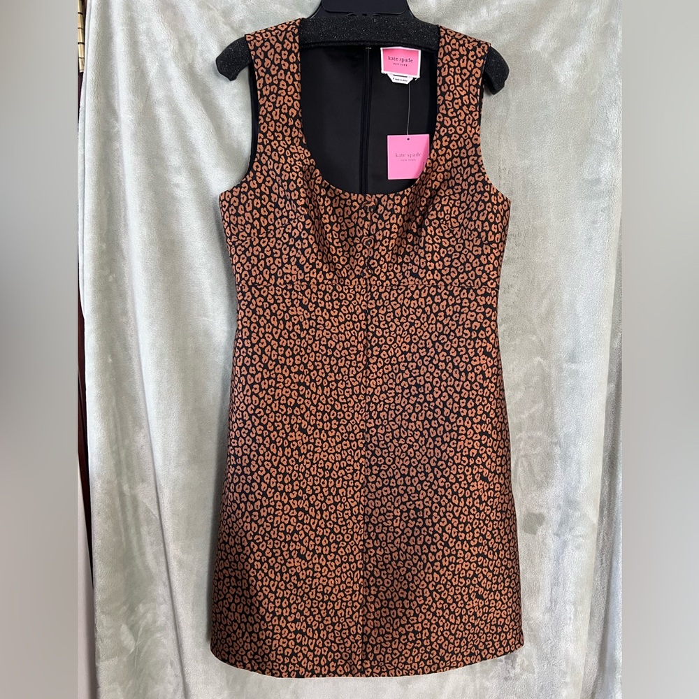 Kate Spade jacquard leopard print dress 🤎